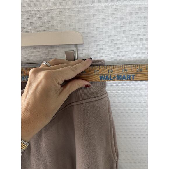 Victorias Secret Cotton Fleece Lace Up High Waist Joggers Pants XXL TAN Mocha - Picture 5 of 15